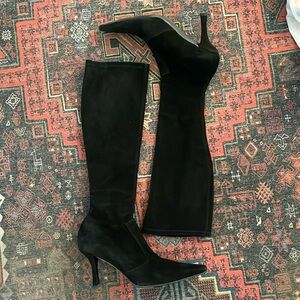 Suede Stuart Weitzman black boots